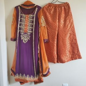 3 Piece Mehndi Outfit